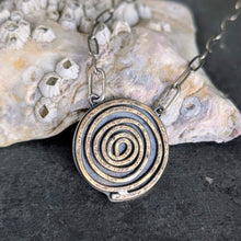 Load image into Gallery viewer, Mixed Metal Spiral Necklace