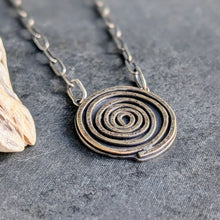 Load image into Gallery viewer, Mixed Metal Spiral Necklace