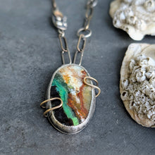 Load image into Gallery viewer, Opalized Wood Shorebreak Necklace