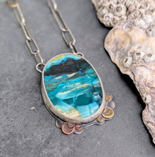 Load image into Gallery viewer, Opalized Wood Statement Necklace