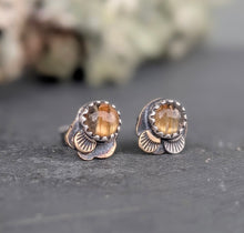 Load image into Gallery viewer, Golden Quartz Forest Floor Earrings