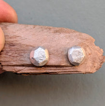 Load image into Gallery viewer, Faceted Silver Studs - made to order