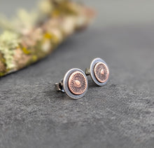 Load image into Gallery viewer, Mushroom Spore Print Earrings