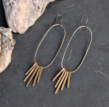 Load image into Gallery viewer, Brass Fringe Earrings