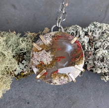 Load image into Gallery viewer, Moss Agate Slice Necklace