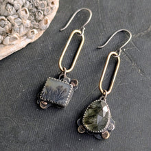 Load image into Gallery viewer, Dendritic Agate and Prehnite Asymmetricals