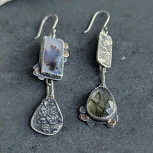 Load image into Gallery viewer, Dendritic Agate and Prehnite Asymmetricals