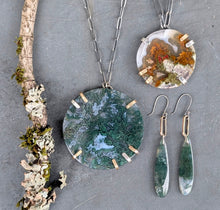 Load image into Gallery viewer, Moss Agate Slice Necklace