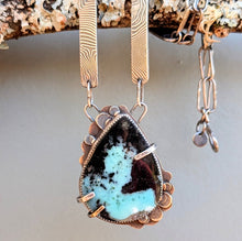 Load image into Gallery viewer, Opalized Wood Forest Collar Necklace