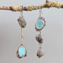 Load image into Gallery viewer, Beach Stone and Turquoise Asymmetricals