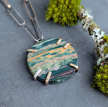 Load image into Gallery viewer, Scenic Jasper Slice Necklace
