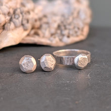 Load image into Gallery viewer, Faceted Silver Studs - made to order