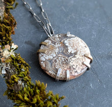 Load image into Gallery viewer, Plume Agate Slice Necklace
