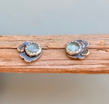 Load image into Gallery viewer, Green Kyanite Forest Floor Earrings