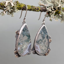 Load image into Gallery viewer, Moss Agate Forest Earrings