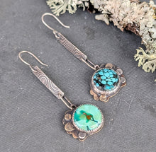Load image into Gallery viewer, Turquoise Forest Floor Earrings