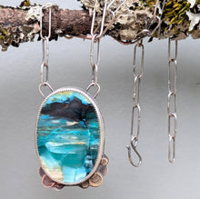 Load image into Gallery viewer, Opalized Wood Statement Necklace
