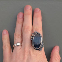 Load image into Gallery viewer, Dark Skies Statement Ring ✨ - size 7