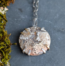 Load image into Gallery viewer, Plume Agate Slice Necklace