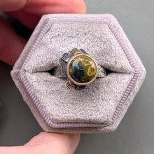 Load image into Gallery viewer, Ocean Jasper Forest Floor Ring - size 9.25