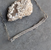 Load image into Gallery viewer, Aquamarine and Mixed Metal Barnacle Collar Necklace