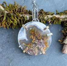 Load image into Gallery viewer, Moss Agate Slice Necklace