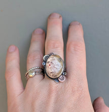 Load image into Gallery viewer, Disco Quartz Forest Floor Ring - size 7.5