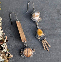 Load image into Gallery viewer, Golden Quartz and Jasper Asymmetricals