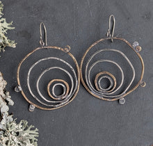 Load image into Gallery viewer, Tree Ring Hoop Earrings