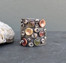 Load image into Gallery viewer, Watermelon Tourmaline Barnacle Band - size 9