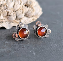 Load image into Gallery viewer, Garnet Forest Floor Earrings