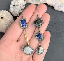 Load image into Gallery viewer, Night Sky Asymmetrical Earrings