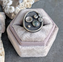 Load image into Gallery viewer, Moss Agate Coastline Ring - size 8.5