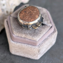 Load image into Gallery viewer, Beach Stone Statement Ring - size 8.25