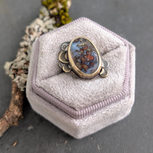 Load image into Gallery viewer, Reserved for S - Moss Agate and Mixed Metal Lace Ring - size 5