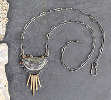 Load image into Gallery viewer, Moss Agate Fringe Necklace