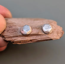 Load image into Gallery viewer, Faceted Silver Studs - made to order