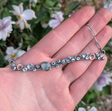 Load image into Gallery viewer, Aquamarine and Mixed Metal Barnacle Collar Necklace