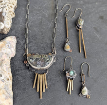 Load image into Gallery viewer, Moss Agate Fringe Necklace