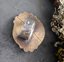 Load image into Gallery viewer, Cloudscape Plume Agate Statement Ring - size 8.25
