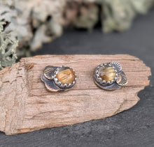 Load image into Gallery viewer, Golden Quartz Forest Floor Earrings