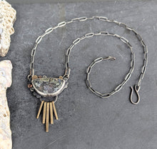 Load image into Gallery viewer, Moss Agate Fringe Necklace