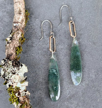 Load image into Gallery viewer, Moss Agate Forest Earrings