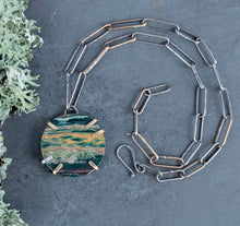 Load image into Gallery viewer, Scenic Jasper Slice Necklace