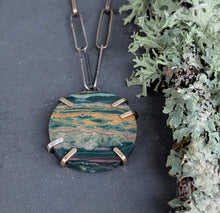 Load image into Gallery viewer, Scenic Jasper Slice Necklace