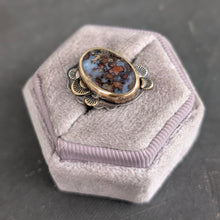Load image into Gallery viewer, Reserved for S - Moss Agate and Mixed Metal Lace Ring - size 5