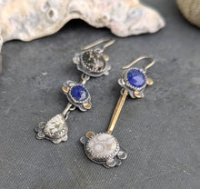 Load image into Gallery viewer, Night Sky Asymmetrical Earrings