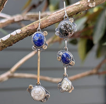 Load image into Gallery viewer, Night Sky Asymmetrical Earrings