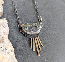 Load image into Gallery viewer, Moss Agate Fringe Necklace