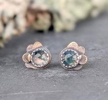 Load image into Gallery viewer, Moss Agate Forest Floor Earrings